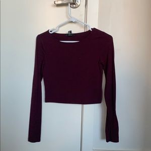 Long Sleeve Purplish Magenta Shirt Forever 21